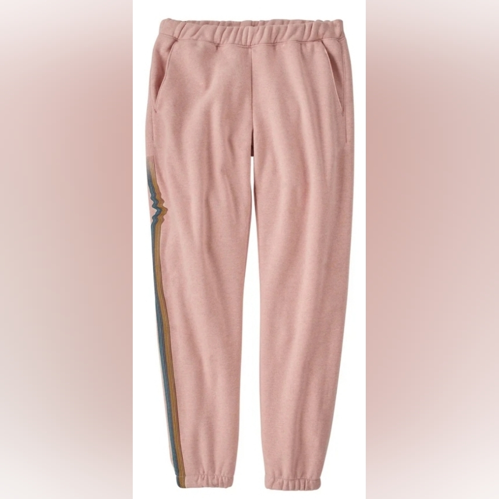 Pink Patagonia Jogger Pants with Striped Detail